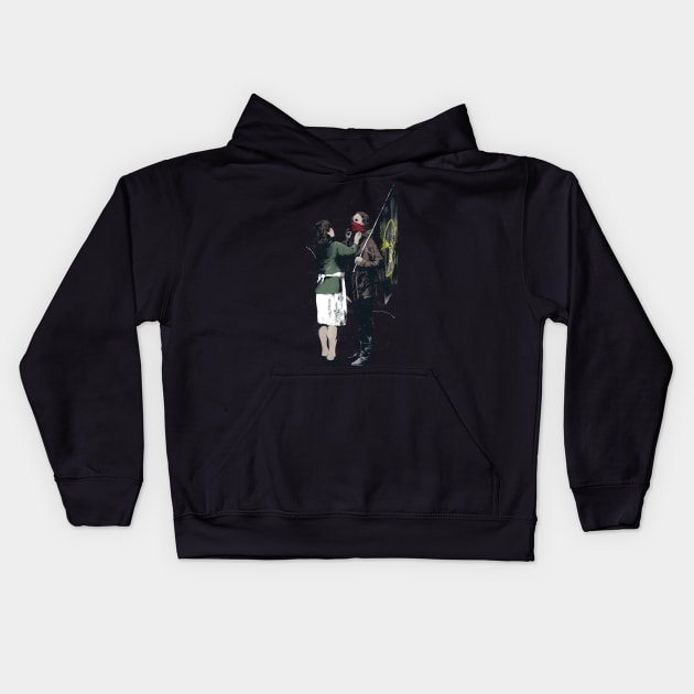 Banksy Games Kids Hoodie by 2mz